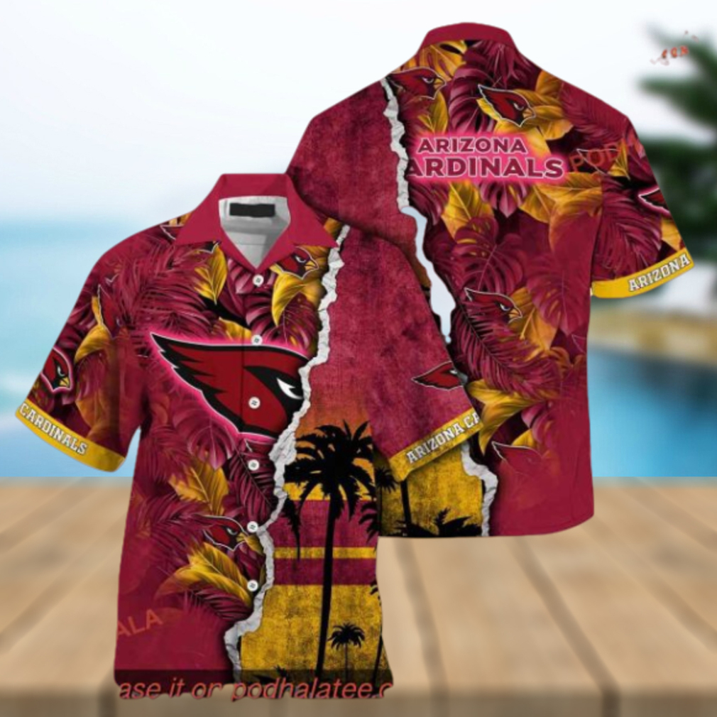 NFL Arizona Cardinals Hawaiian Shirt, Custom Seaside Aloha Shirt - Limotees