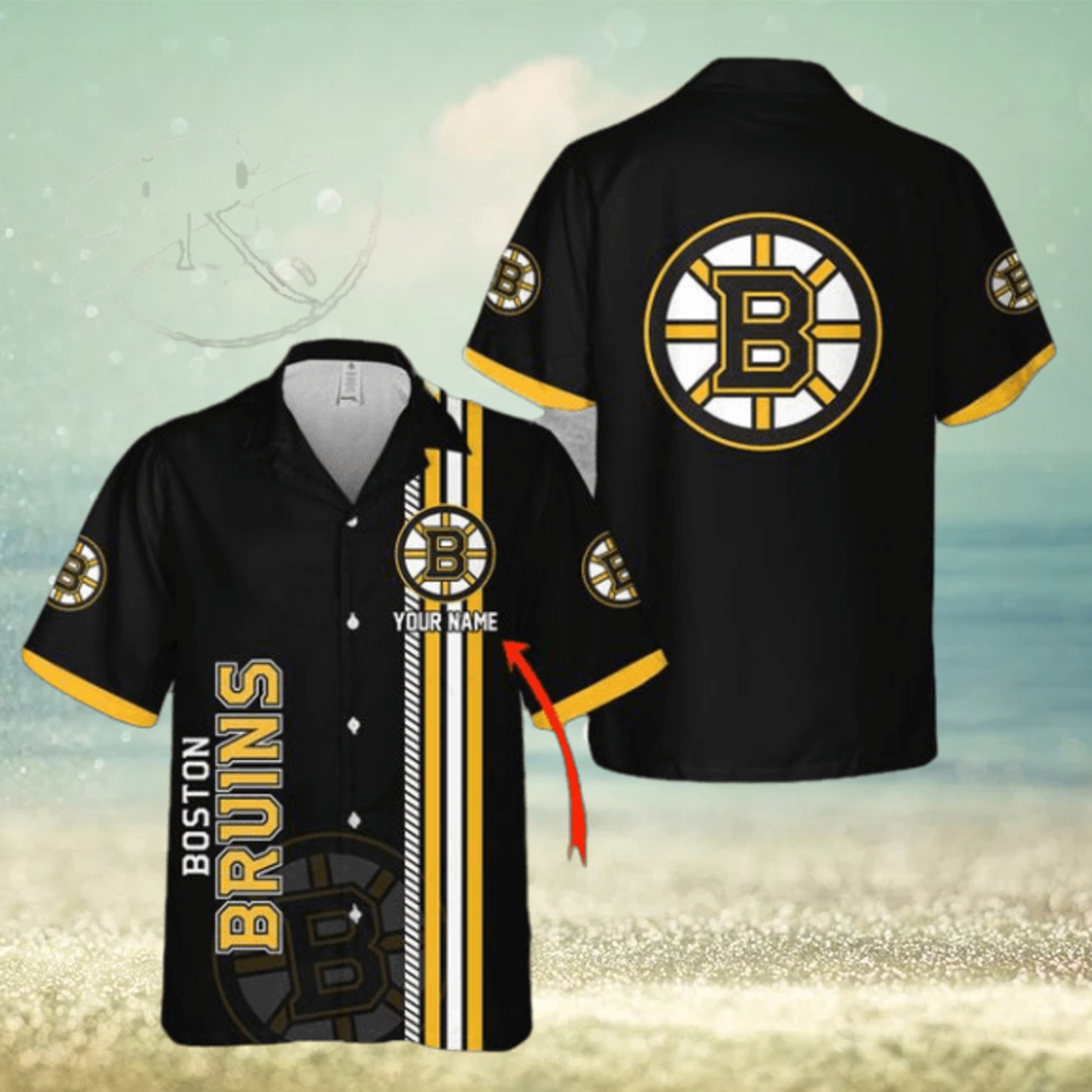 NHL Boston Bruins Custom Name 3D Hawaiian Shirt - Limotees