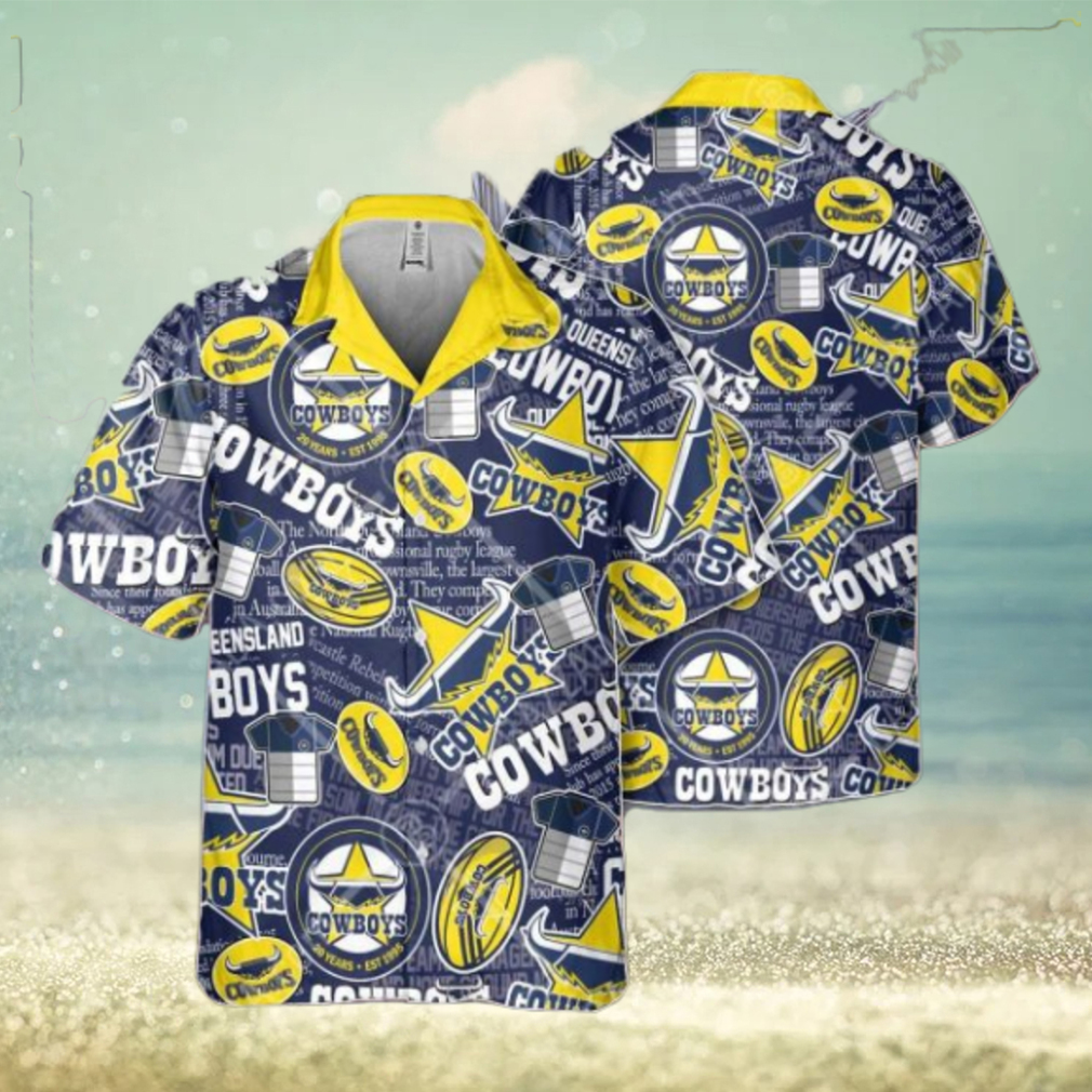 NRL North Queensland Cowboys Classic Hawaiian Shirt - Limotees