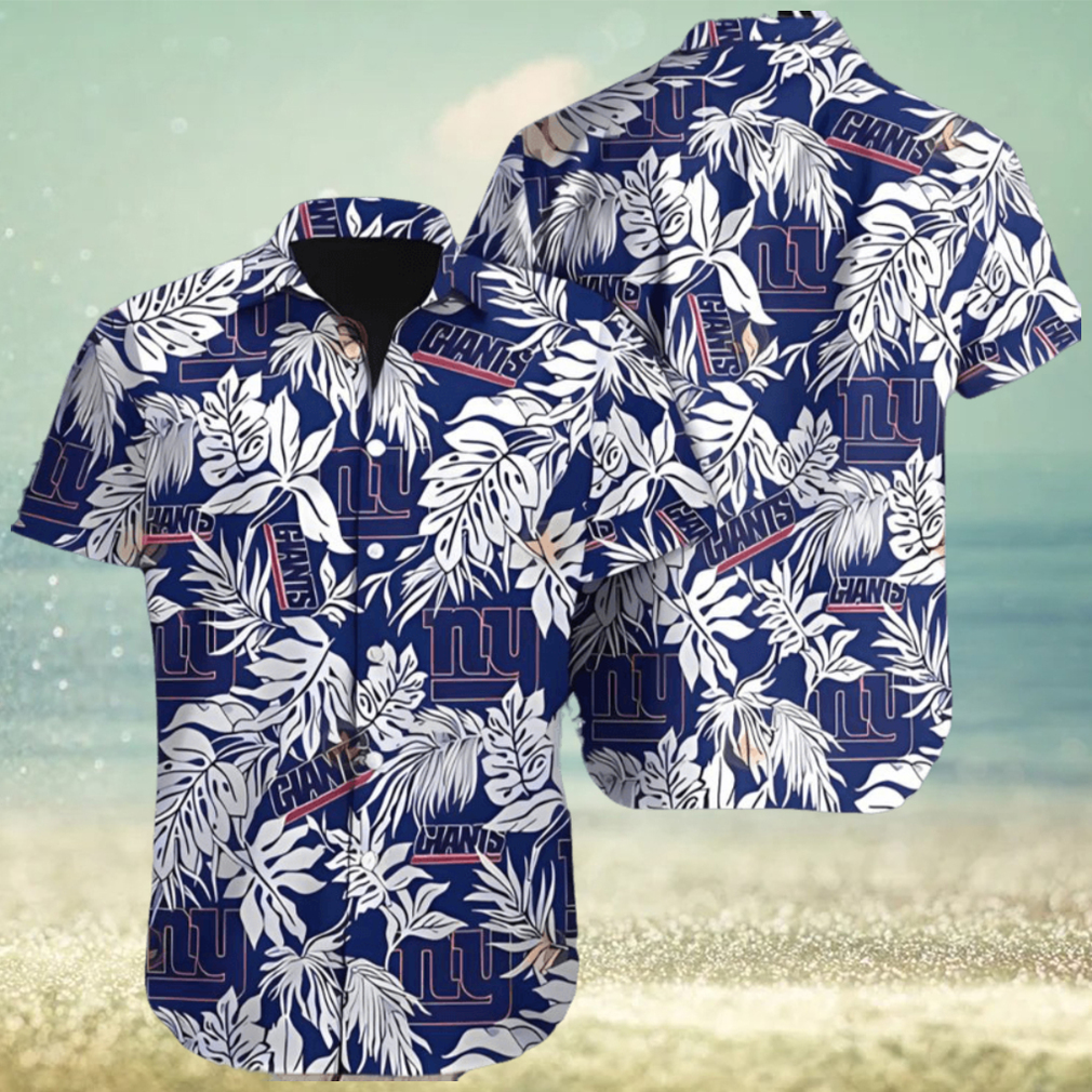 NY Giants Hawaiian Shirt New York Giants Aloha Tropical Cool Hawaiian Shirts - Limotees