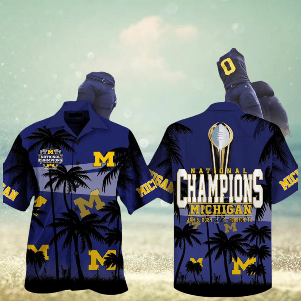 National Champions Michigan Wolverines Jan 8 , 2024 Houston, TX Hawaiian Shirt - Limotees