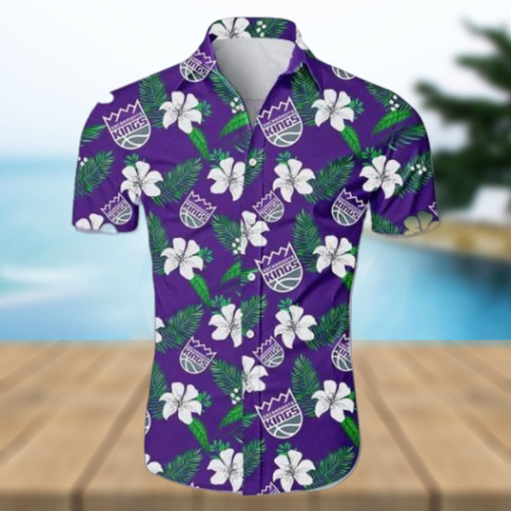 Nba Sacramento Kings Tropical Flowers Trendy Hawaiian Shirt V2 Aloha Shirt - Limotees