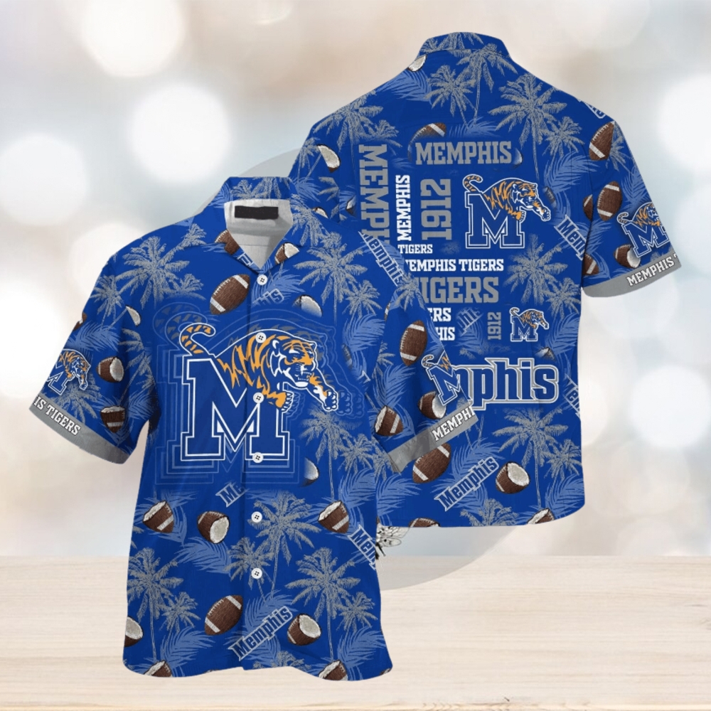 Ncaa Memphis Tigers Blue Coconut Trendy Hawaiian Shirt Aloha Shirt - Limotees