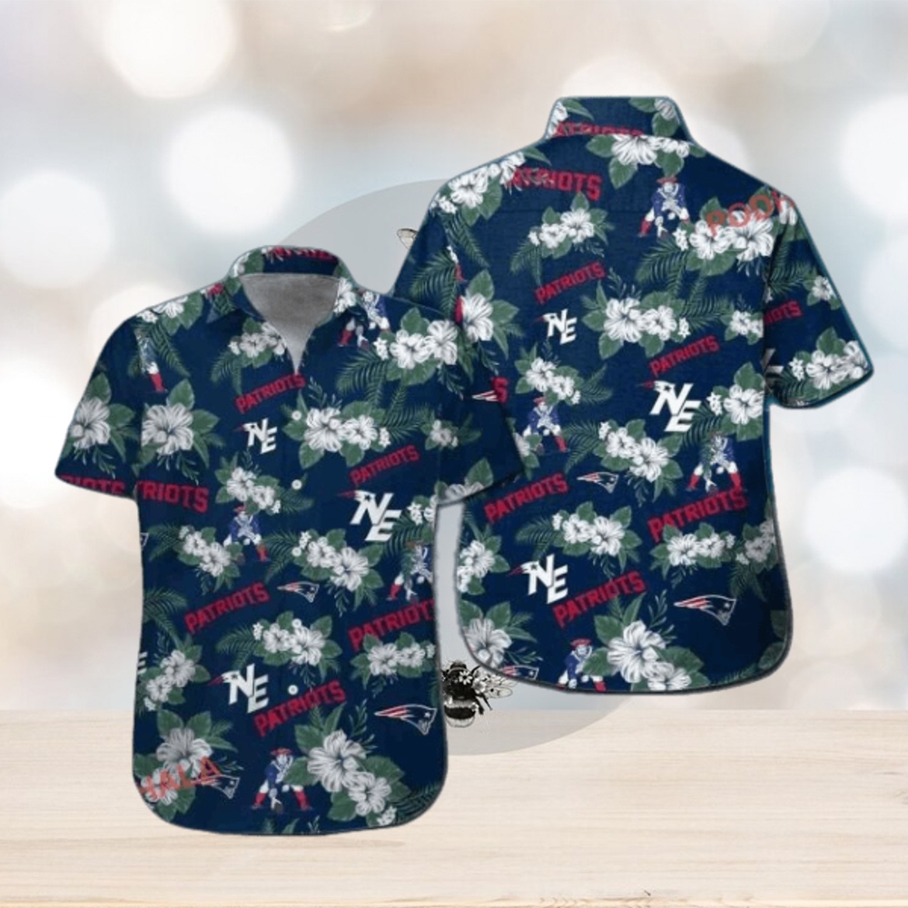 New England Patriots Tropical Hawaiian Shirt, Perfect NE Patriots Gift - Limotees