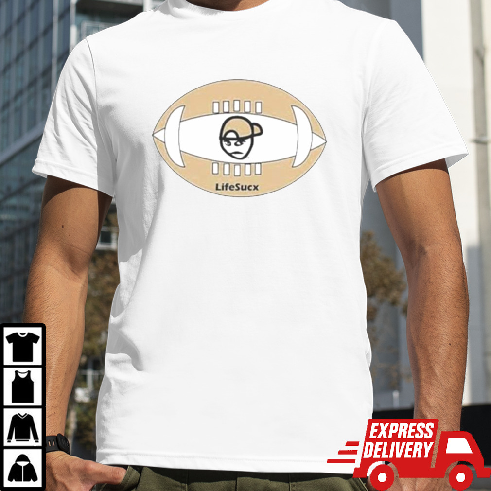 New Orleans Saints Football Lifesucx Angry Guy T-shirt