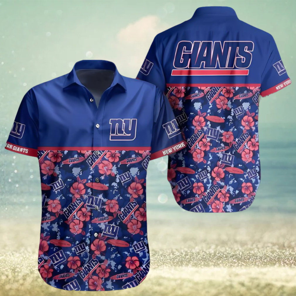 New York Giants Hawaiian Shirt Tropical Pattern New Trend Summer - Limotees