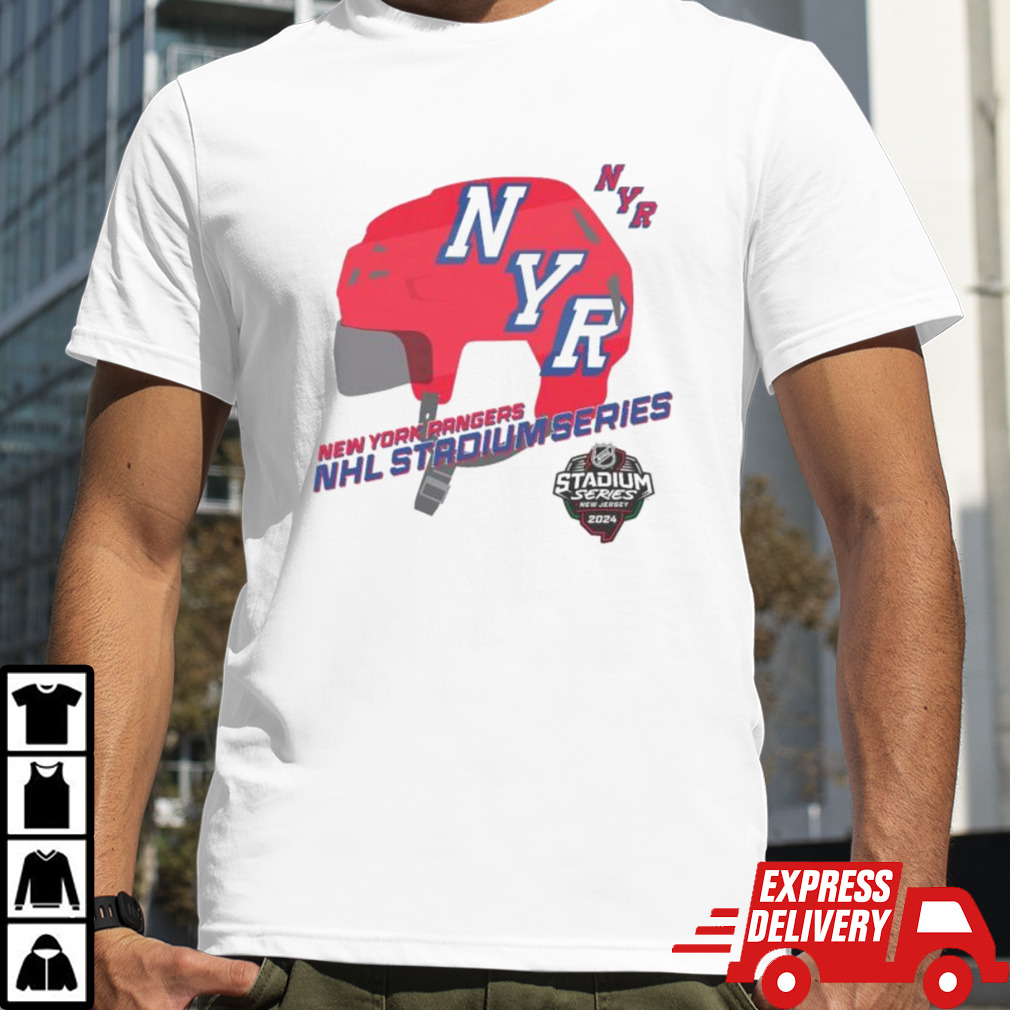 New York Rangers 2024 NHL Stadium Series Helmet Logo T-Shirt