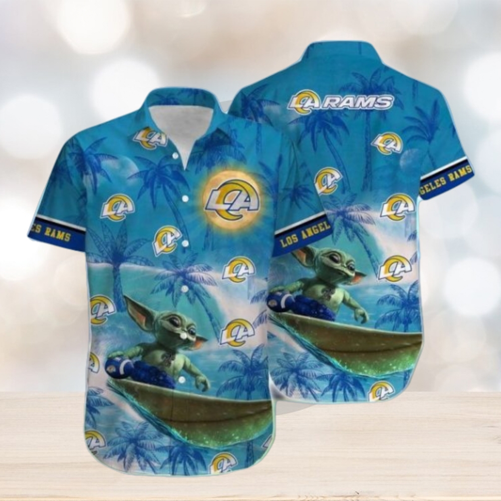 Nfl Los Angeles Rams Baby Yoda Style Hot Trends Summber Trendy Hawaiian Shirt Aloha Shirt - Limotees