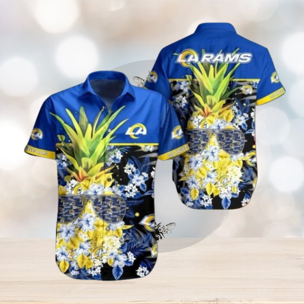 Nfl Los Angeles Rams Pineapple Design New Trending Trendy Hawaiian Shirt Aloha Shirt - Limotees