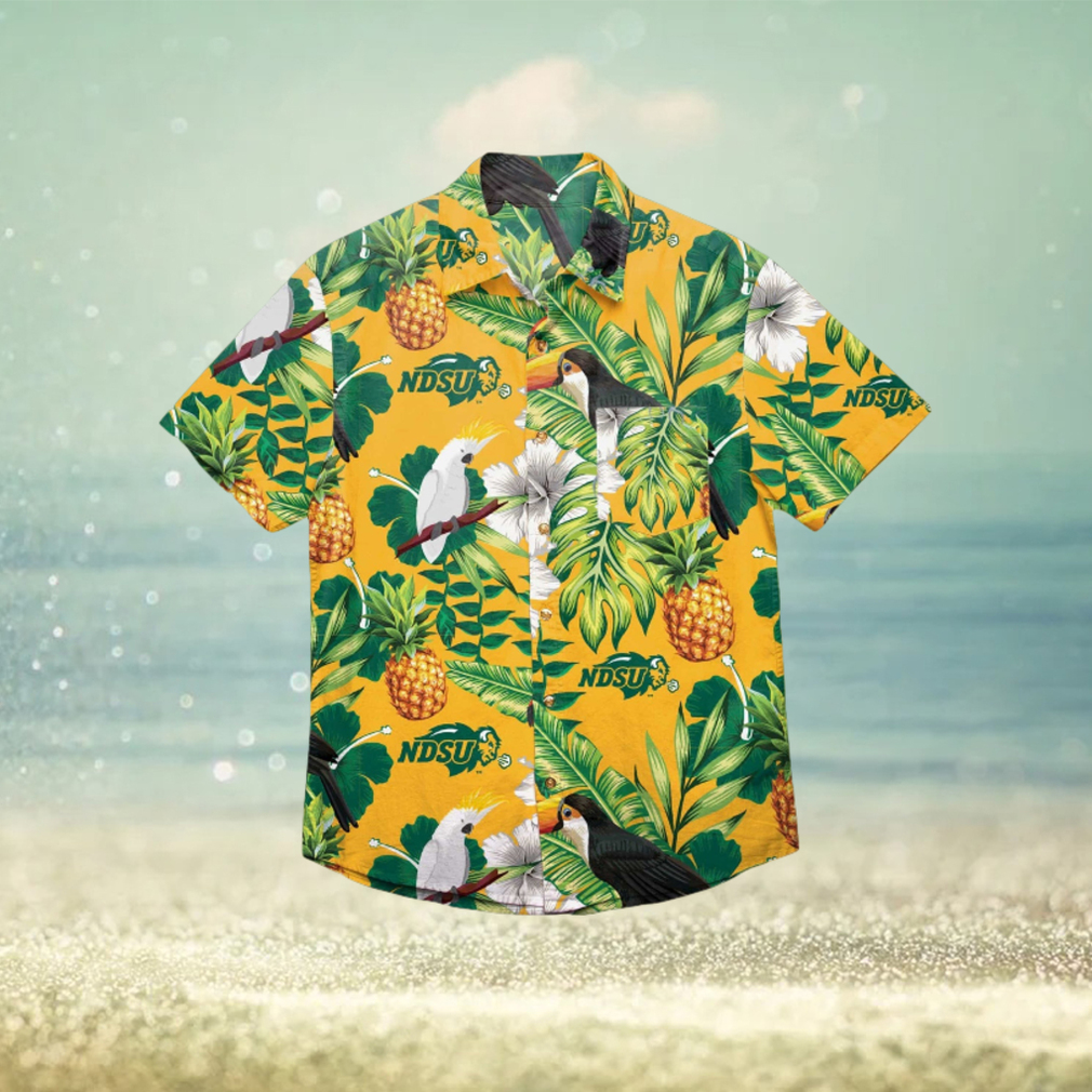 North Dakota State Bison Floral Hawaiian Shirt - Limotees