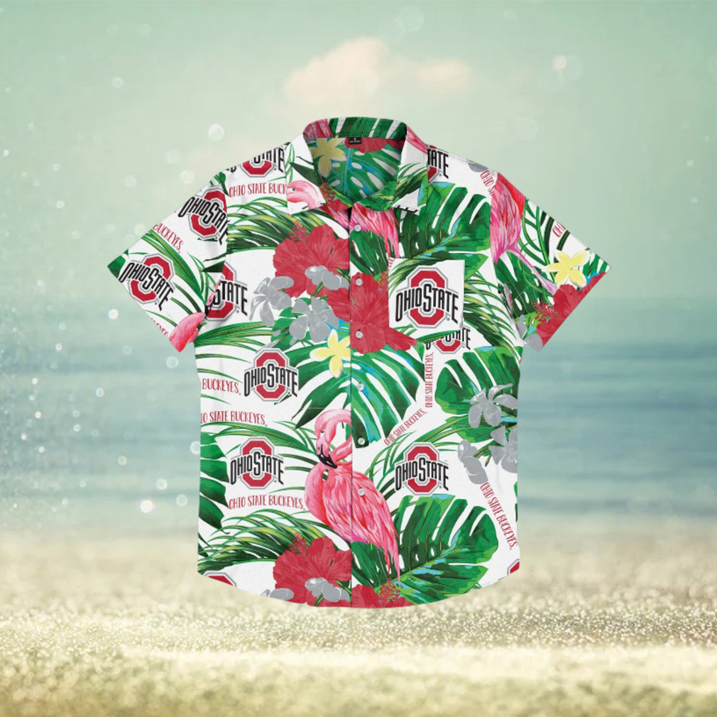 Ohio State Buckeyes Flamingo Hawaiian Shirt - Limotees