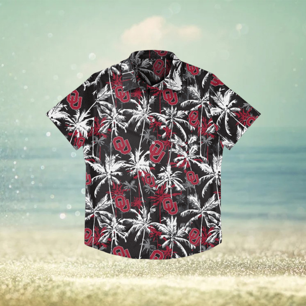 Oklahoma Sooners Black Floral Hawaiian Shirt - Limotees