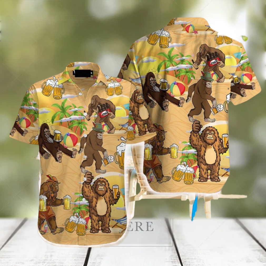 Oktoberfest Bigfoot Summer Beer Hawaiian Shirt Aloha Casual Shirt For Men And Women - Limotees