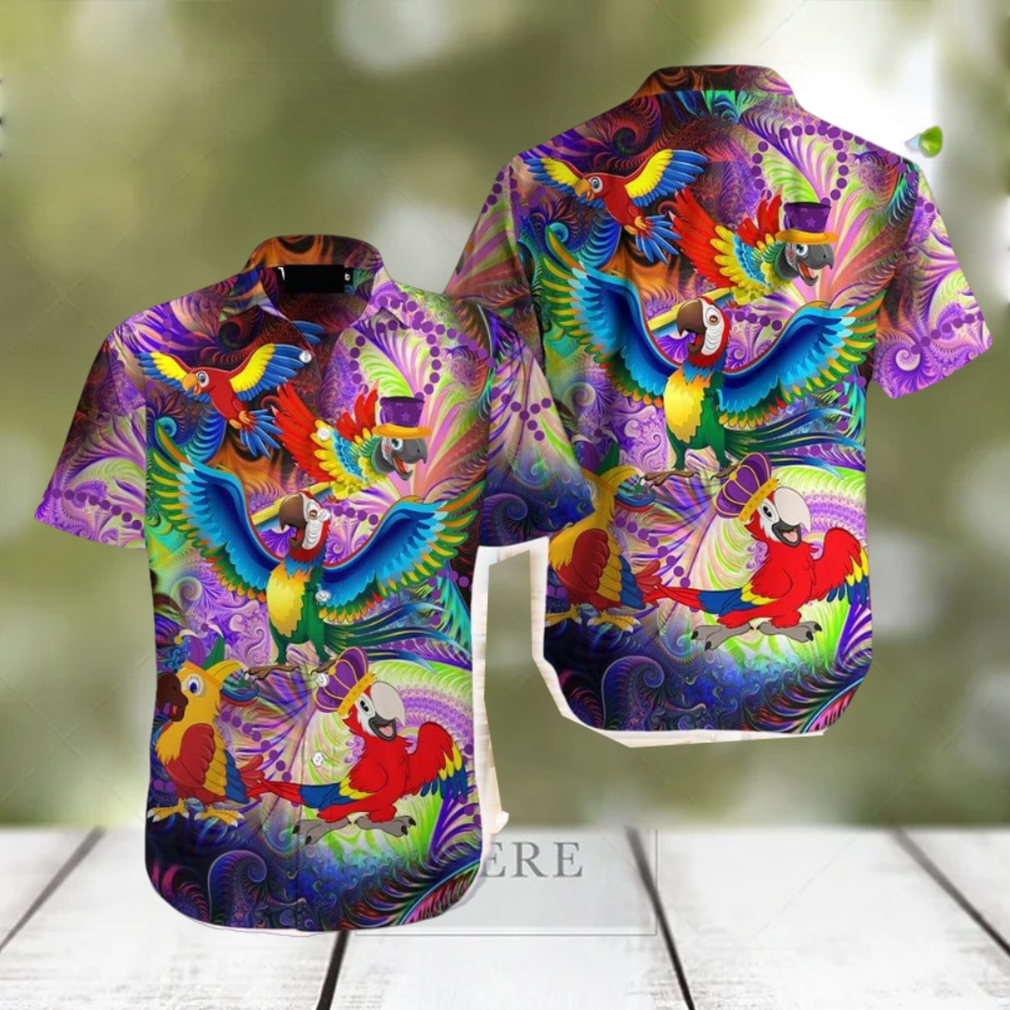 Parrot Mardi Gras Hawaiian Shirt Aloha Casual Shirt For Men And Women - Limotees