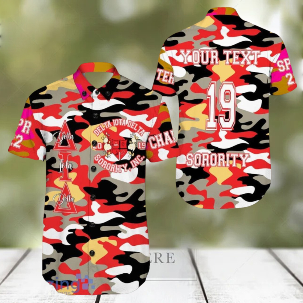 Personalized Delta Iota Delta Camo Hawaiian Shirt For Men And Women - Limotees