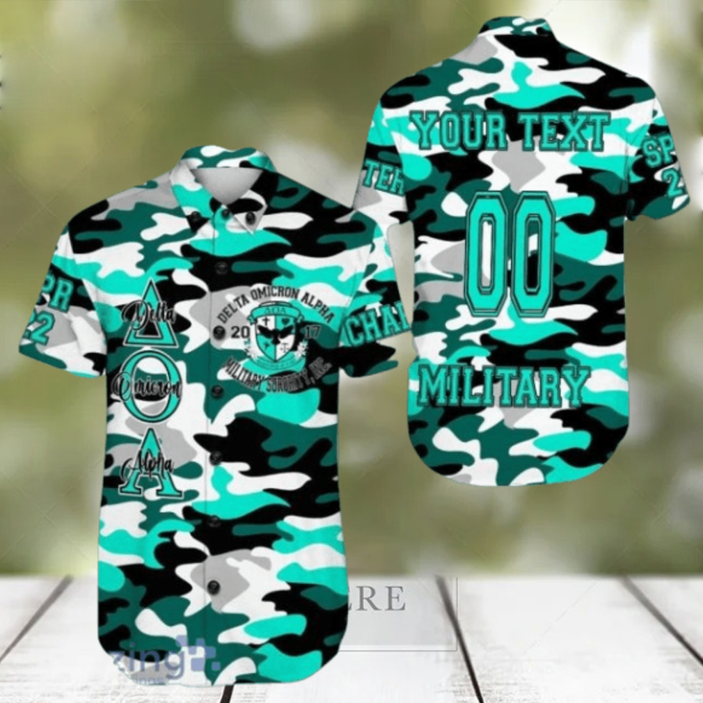 Personalized Delta Omicron Alpha Camo Hawaiian Shirt For Men And Women - Limotees