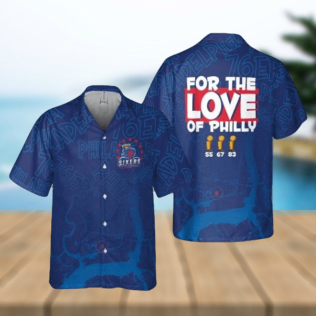 Philadelphia 76Ers Symbol For The Love Of Philly 3D Hawaiian Shirt - Limotees