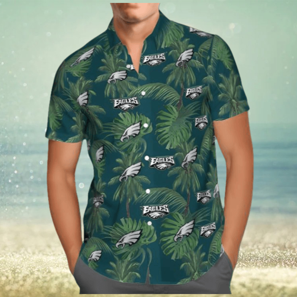 Philadelphia Eagles Tropical Palm Tree Hawaii Shirt - Limotees