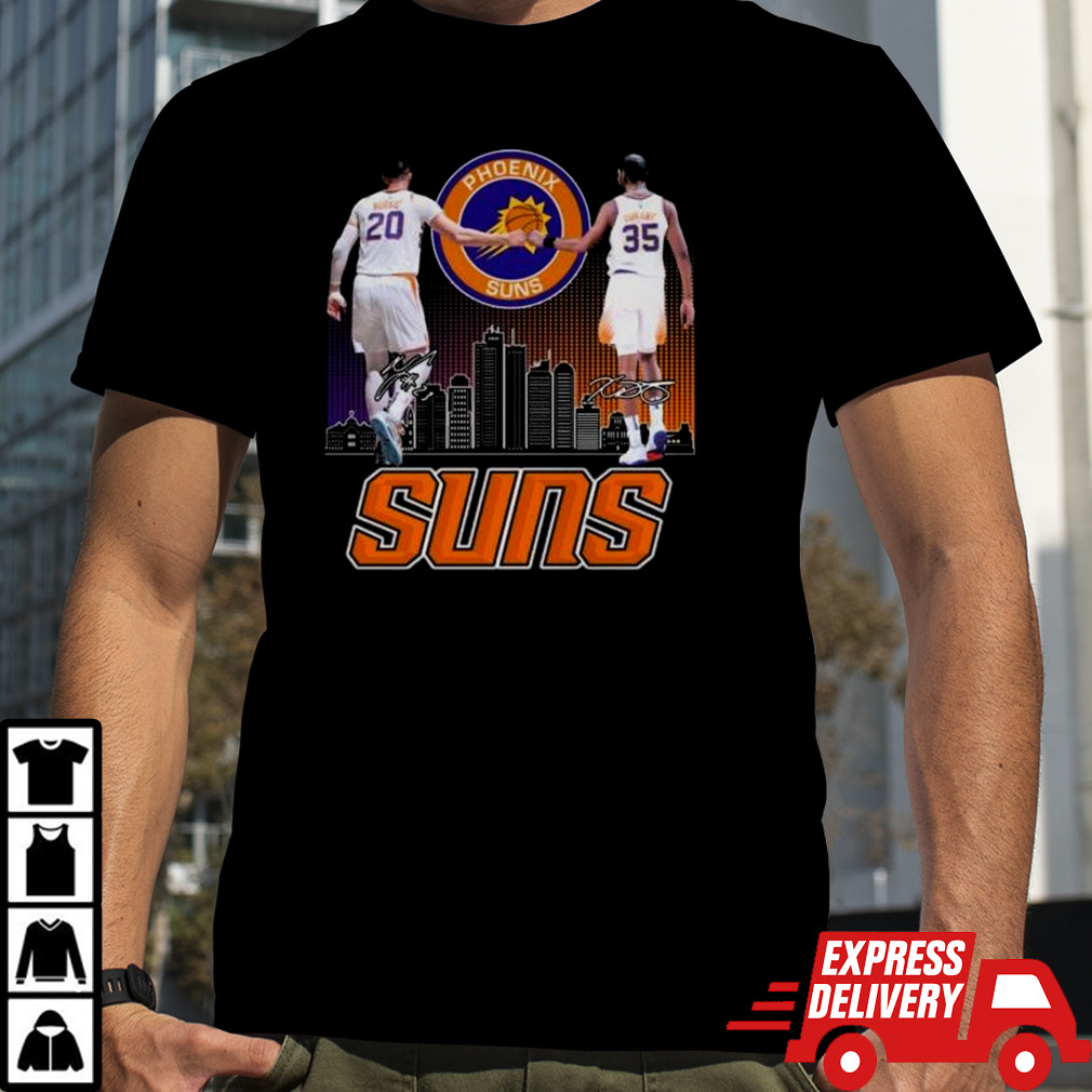 Phoenix Suns Skyline Jusuf Nurkić And Kevin Durant Signatures Shirt