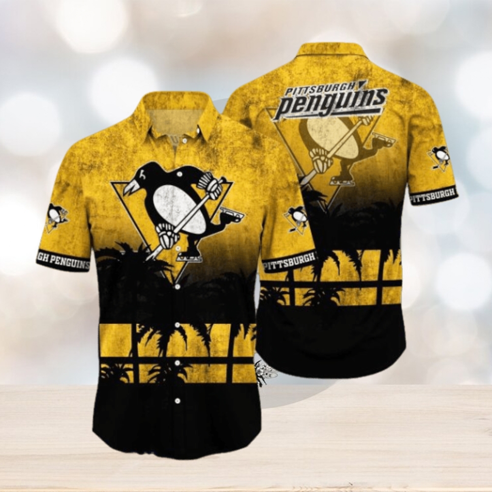 Pittsburgh Penguins NHL Logo Coconut Tropical Hawaiian Shirt Beach Gift For Fans - Limotees