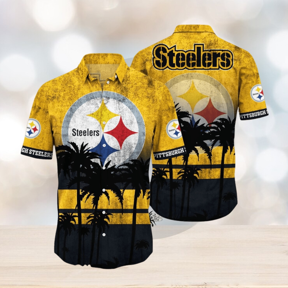 Pittsburgh Steelers Logo Coconut Tropical Hawaiian Shirt Beach Gift For Fans - Limotees