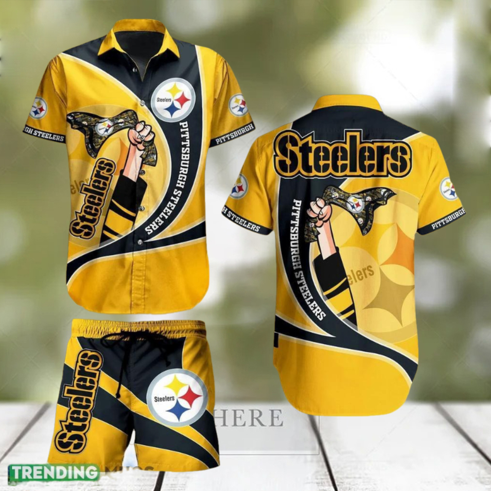 Pittsburgh Steelers NFL Bold Hawaiian Shirt And Short For Best Fans New Trends For This Summer Beach - Limotees