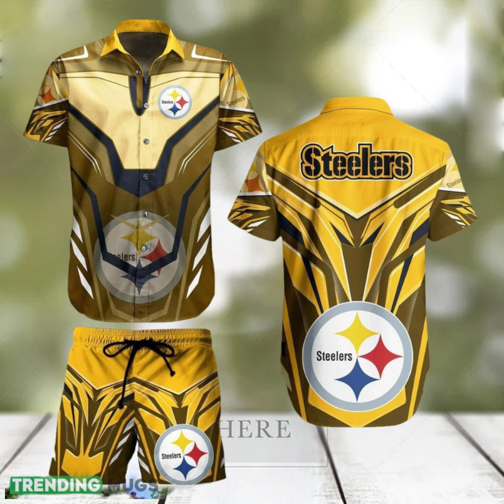 Pittsburgh Steelers NFL Bright Hawaiian Shirt And Short For Best Fans New Trends For This Summer Beach - Limotees