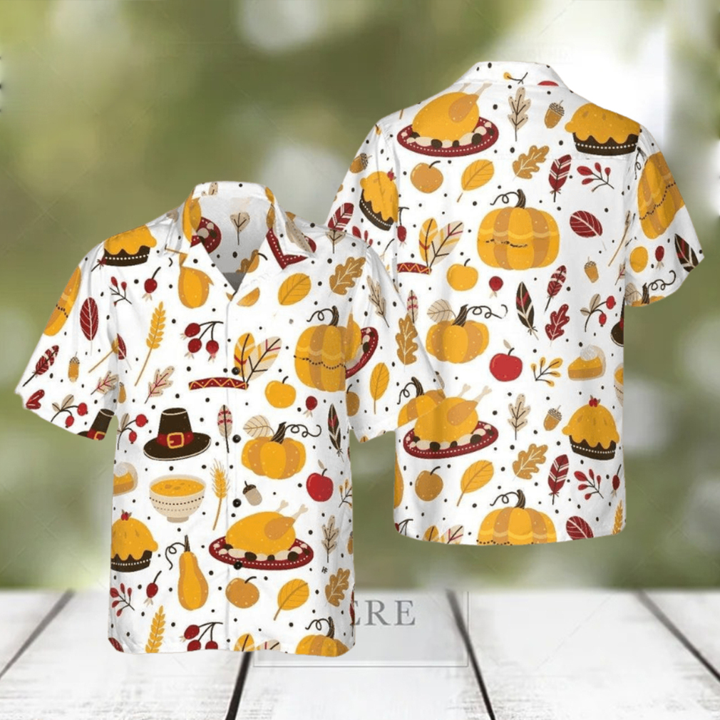 Pumpkins Thanksgiving Pattern Hawaiian Shirt Aloha Casual Shirt For Men And Women - Limotees