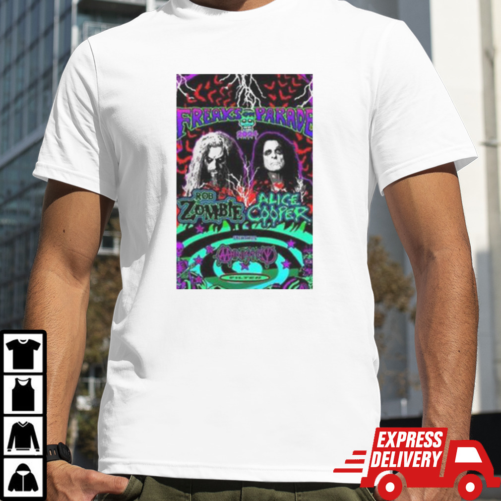 Rob Zombie And Alice Cooper’S 2024 Tour T Shirt