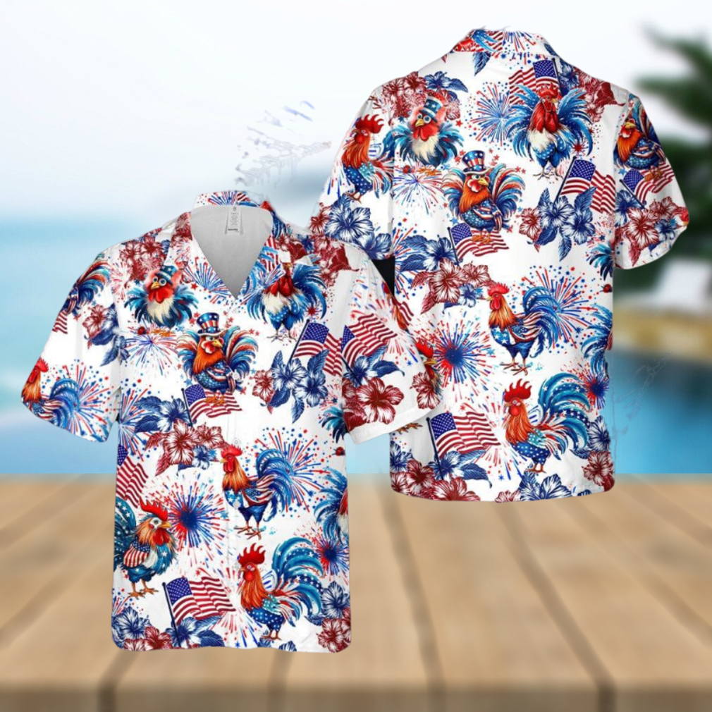 Rooster, 4th Of July Hawaiian Shirt - Limotees