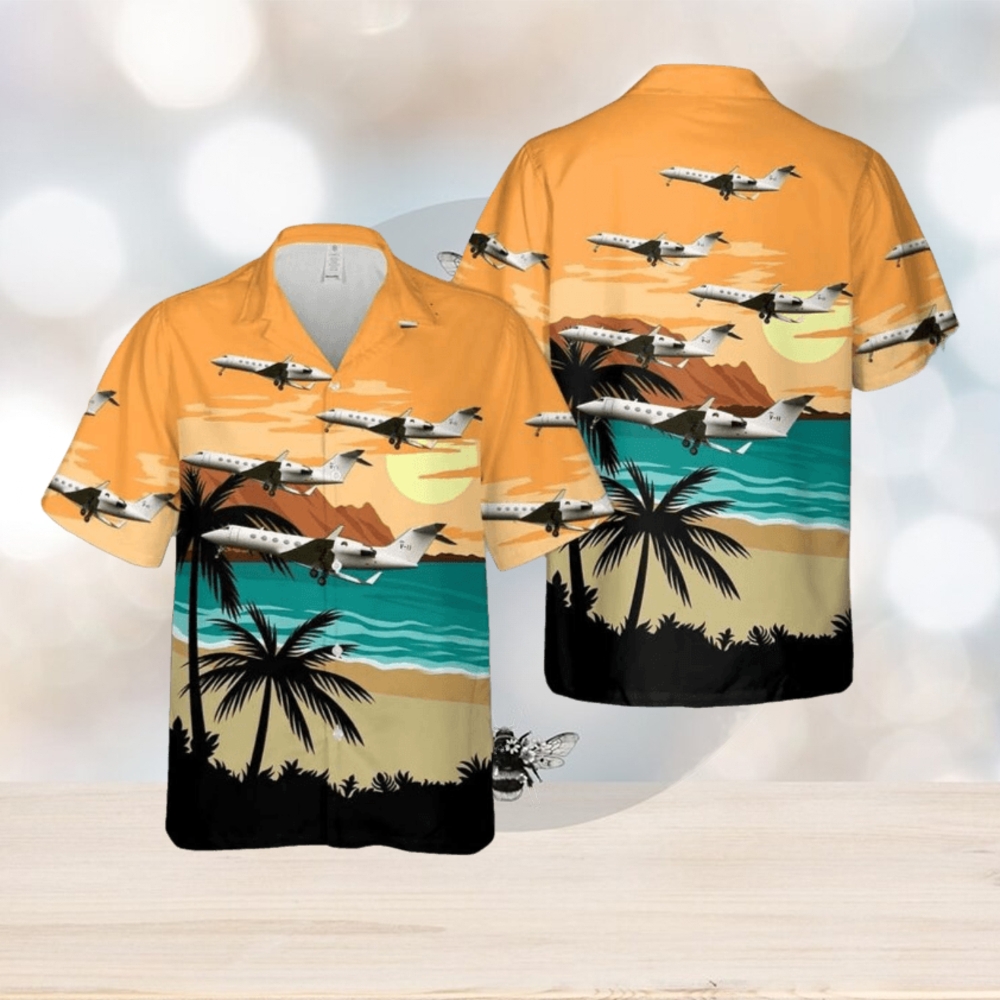 Royal Netherlands Air Force Gulfstream G IV 3D Hawaiian Shirt Beach Lover Gift - Limotees