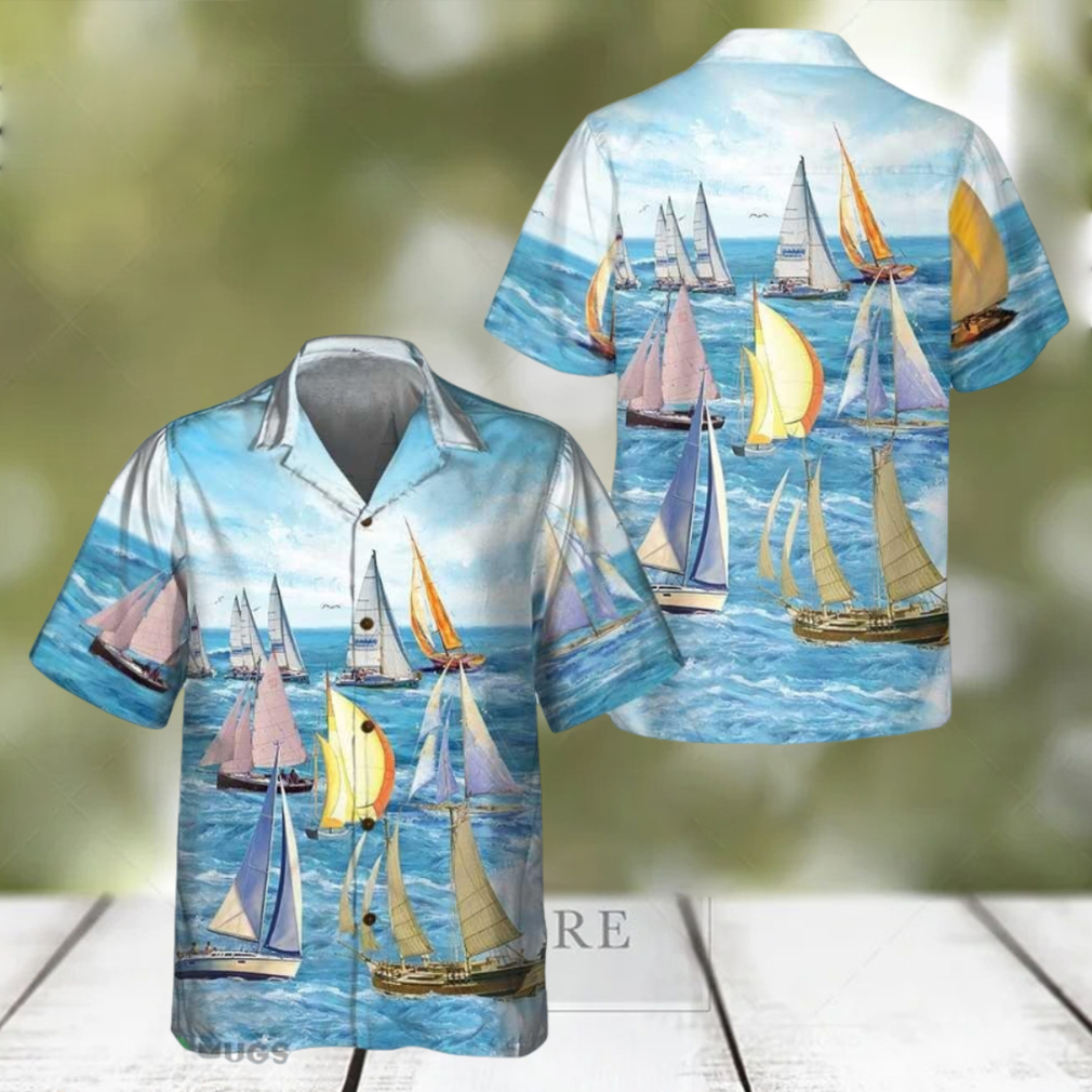 Sailing Boats Hawaiian Shirt Aloha Casual Shirt For Men And Women - Limotees