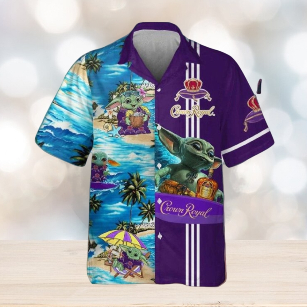 Surf With Baby Yoda Star Wars Royal Hawaiian Shirt Collection - Limotees