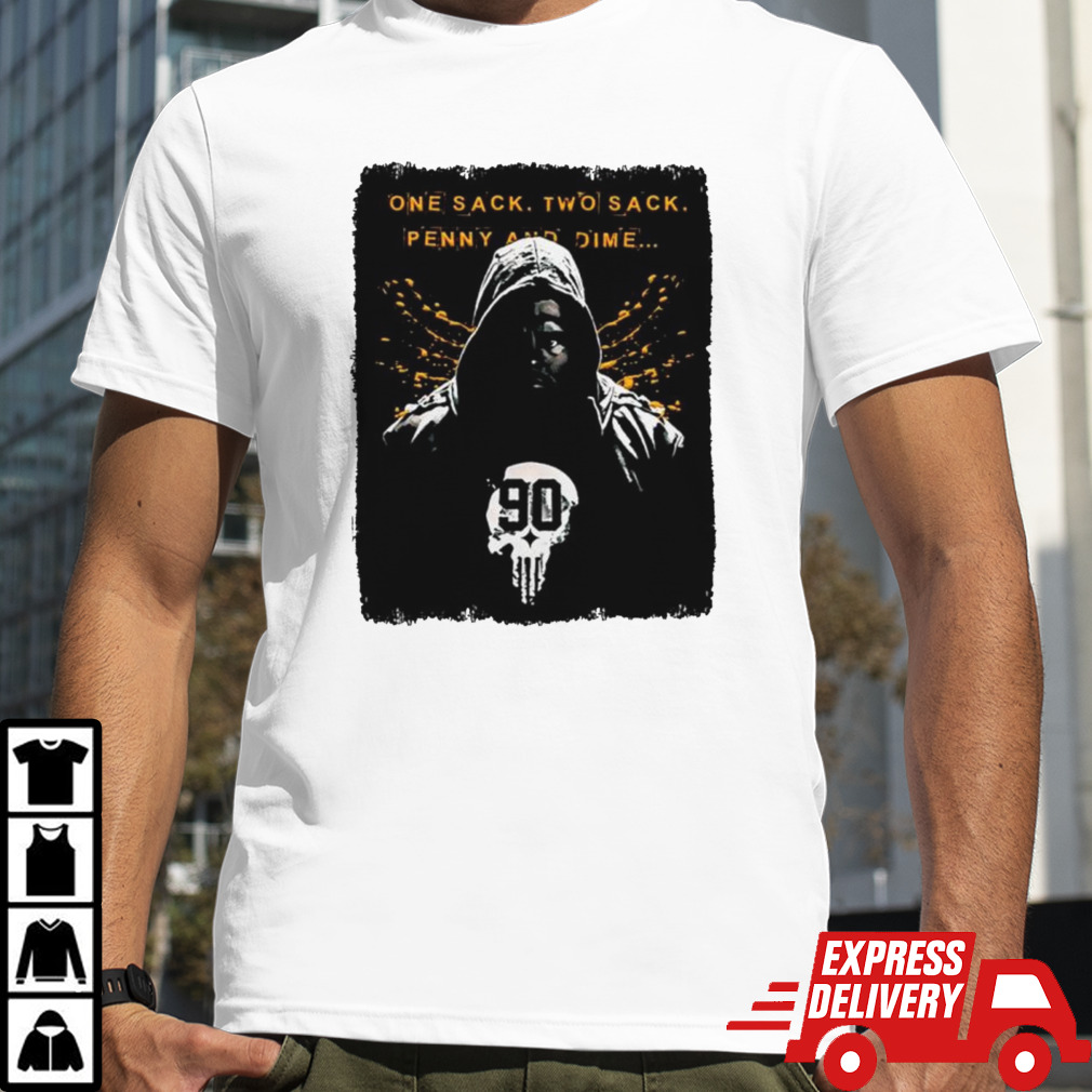 T. J. Watt skeleton one sack two sack penny and dime shirt