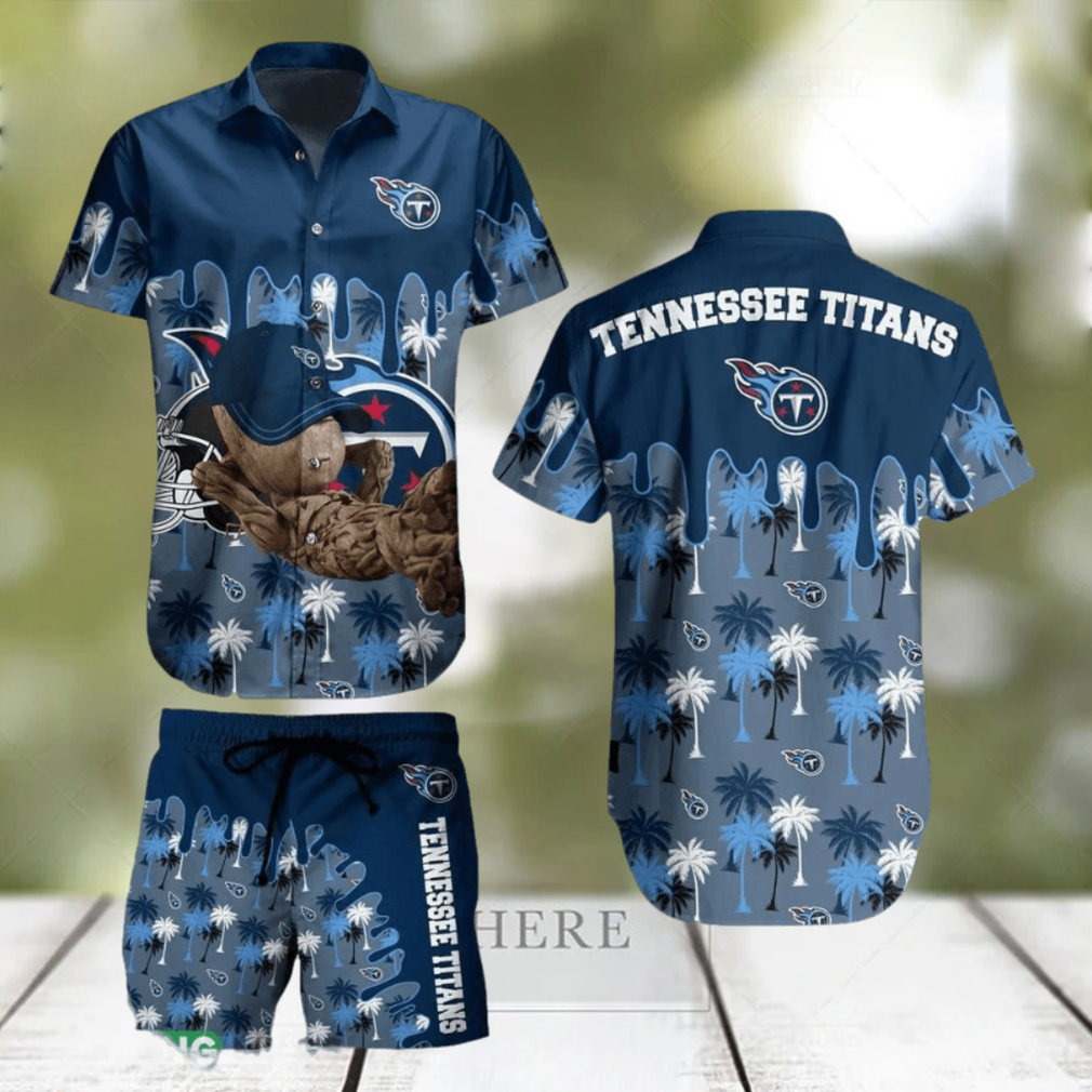 Tennessee Titans NFL Groot Graphic Hawaiian Shirt And Short For Best Fans Gift New Trending Beach Holiday - Limotees