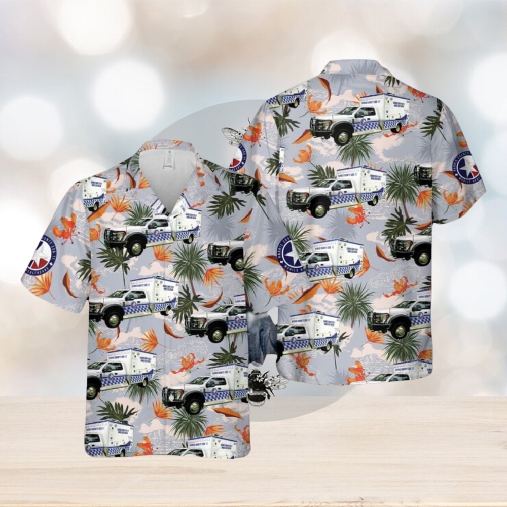 Texas Harris County ESD 11 Mobile Healthcare Hawaiian Shirt 3D Printed Aloha Summer Shirt - Limotees