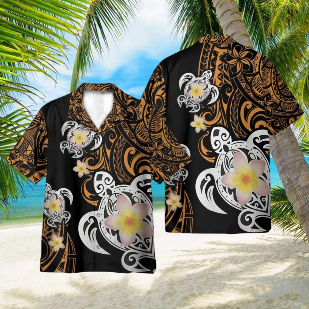 Turtle Plumeria Polynesian Hawaii Shirt 3D Printed Gift For Summer - Limotees