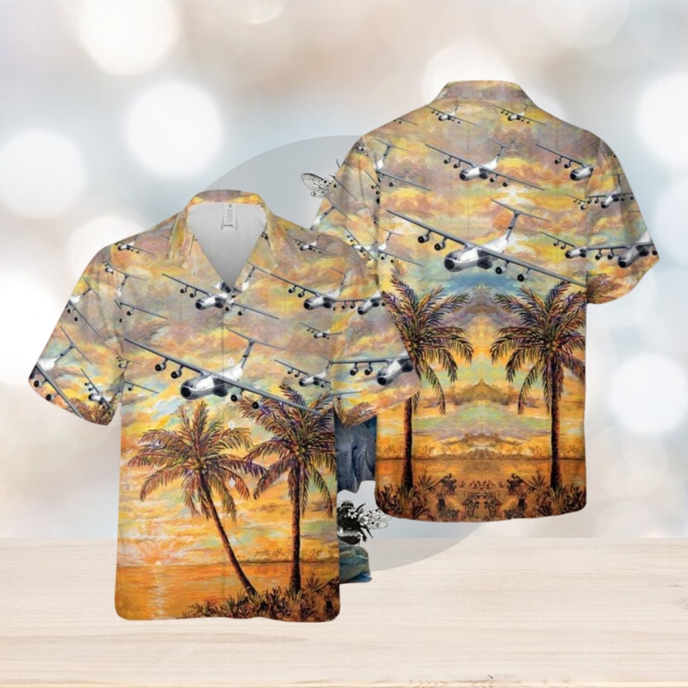 US Air Force Hanoi Taxi Lockheed C 141 Starlifter Hawaiian Shirt 3D Printed Aloha Summer Shirt - Limotees