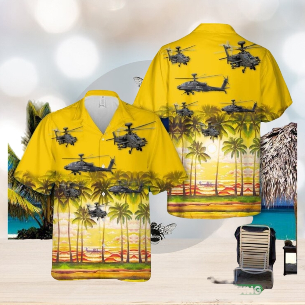 US Army Boeing AH 64 Apache Hawaiian Shirt Summner Vacation Shirt - Limotees