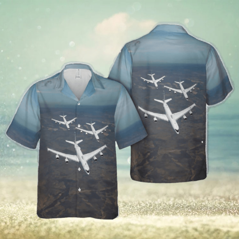 US Navy Boeing E 6B Mercury of Strategic Communications Wing ONE Hawaiian Shirt Print Ideas Gift Mens - Limotees