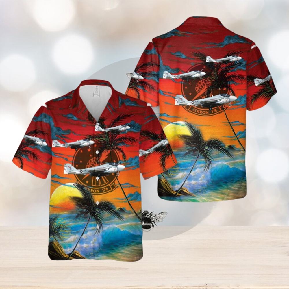 US Navy VA 176 Thunderbolts A 6E Intruder Hawaiian Shirt Cute Summer Gift For Men And Women - Limotees