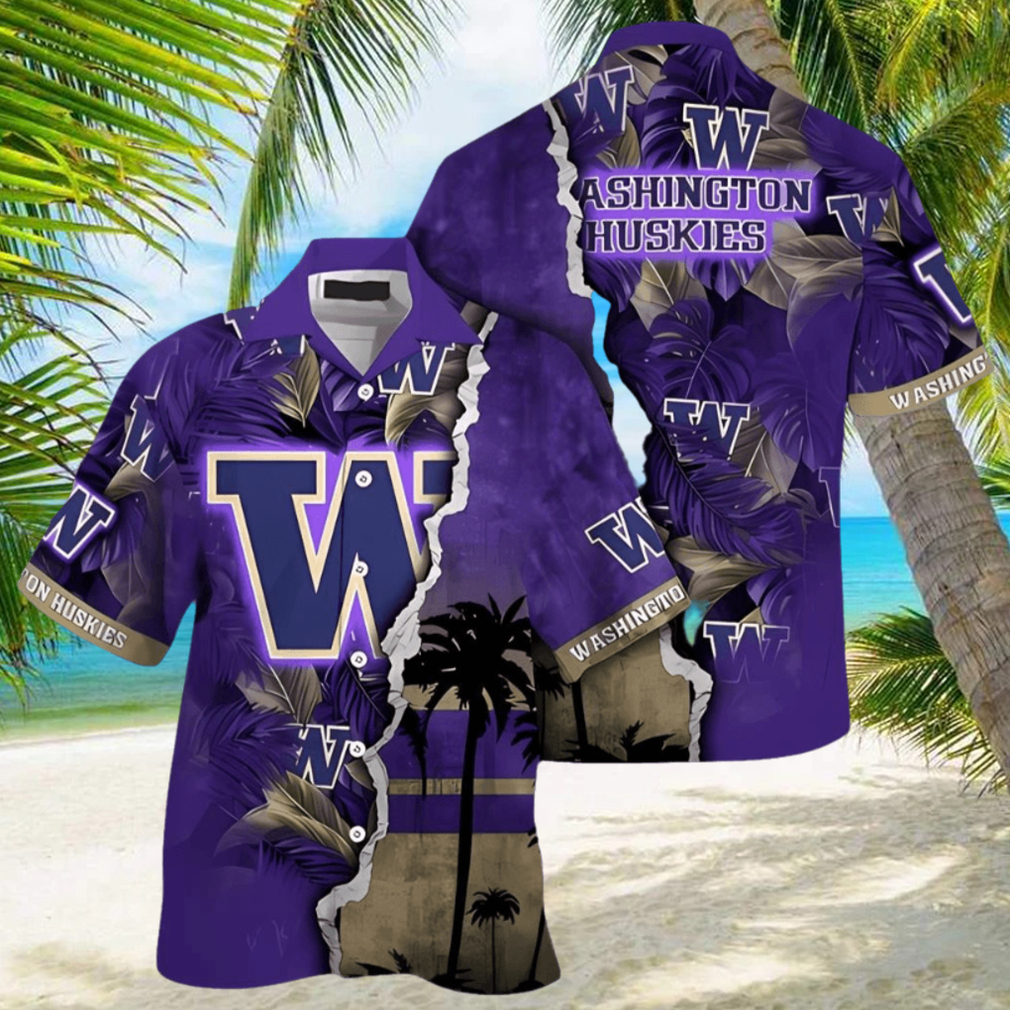 Washington Huskies NCAA Flower Hawaii Shirt And T shirt For Fans - Limotees