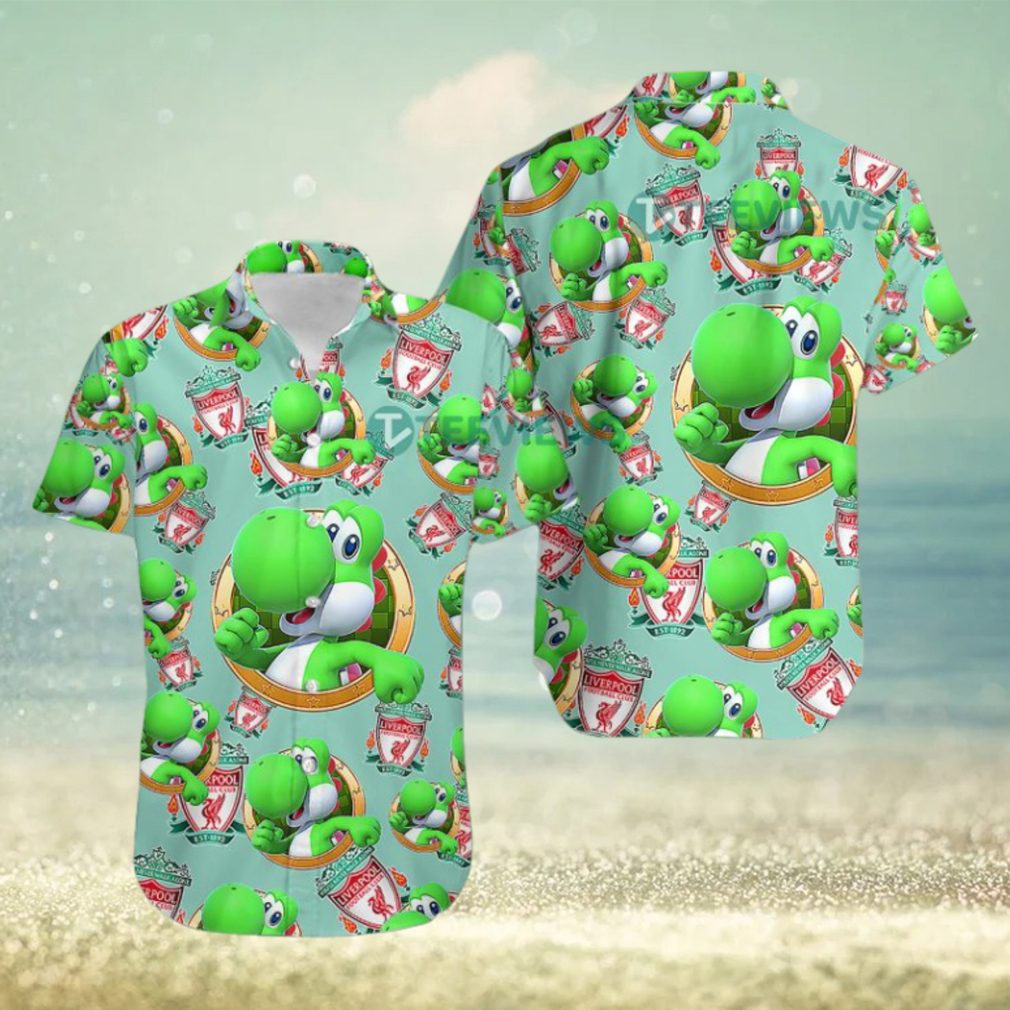 Yoshi Mario Liverpool Fc 90S Hawaiian Shirt - Limotees