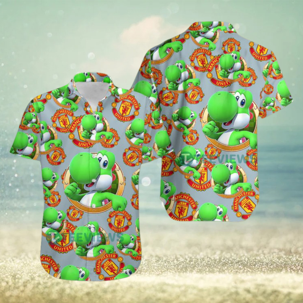 Yoshi Mario Manchester United Club Grey Classy Hawaiian Shirts - Limotees