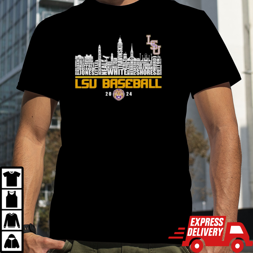 2024 National Champions LSU Tigers team name skyline shirt