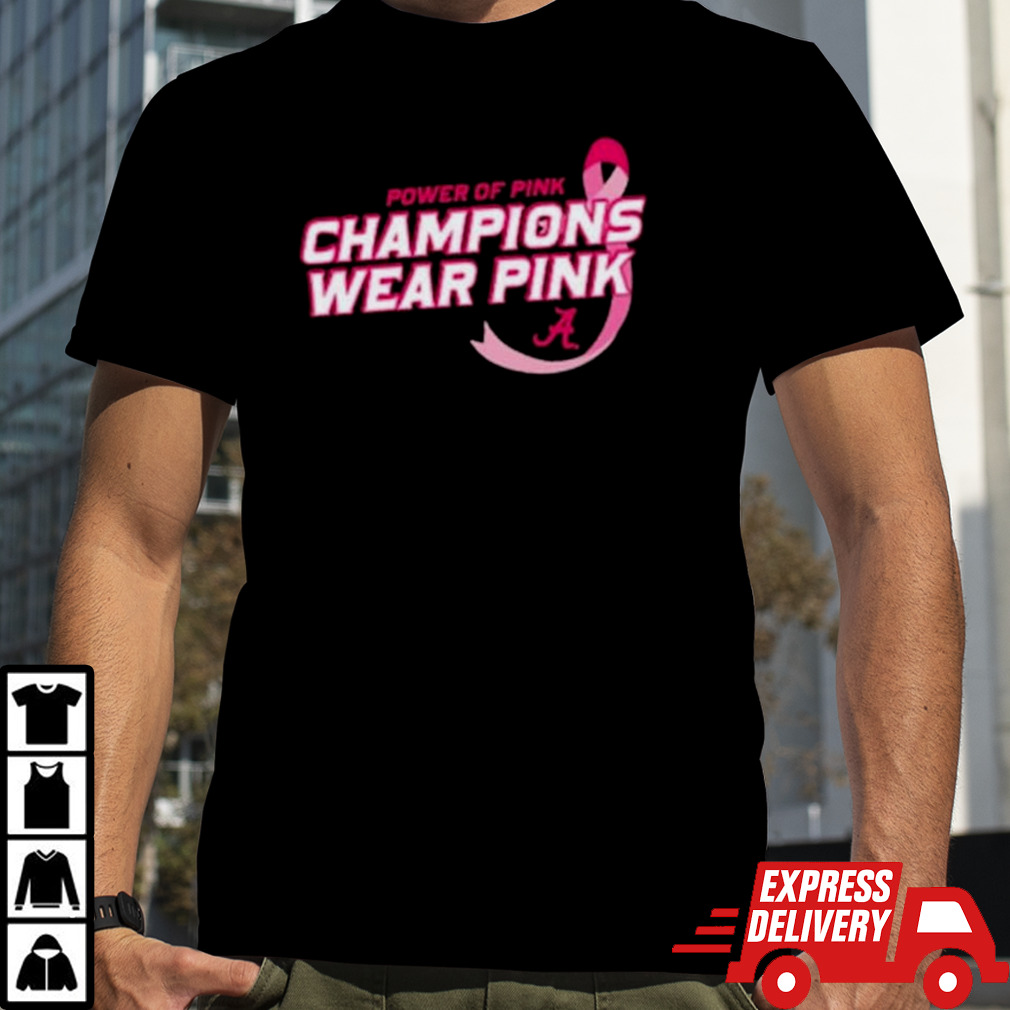 Alabama Crimson Tide Power Of Pink Breast Cancer T-shirt