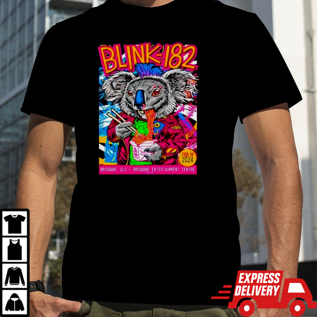 Blink 182 Brisbane QLD 19th Feb 24 Tour shirt