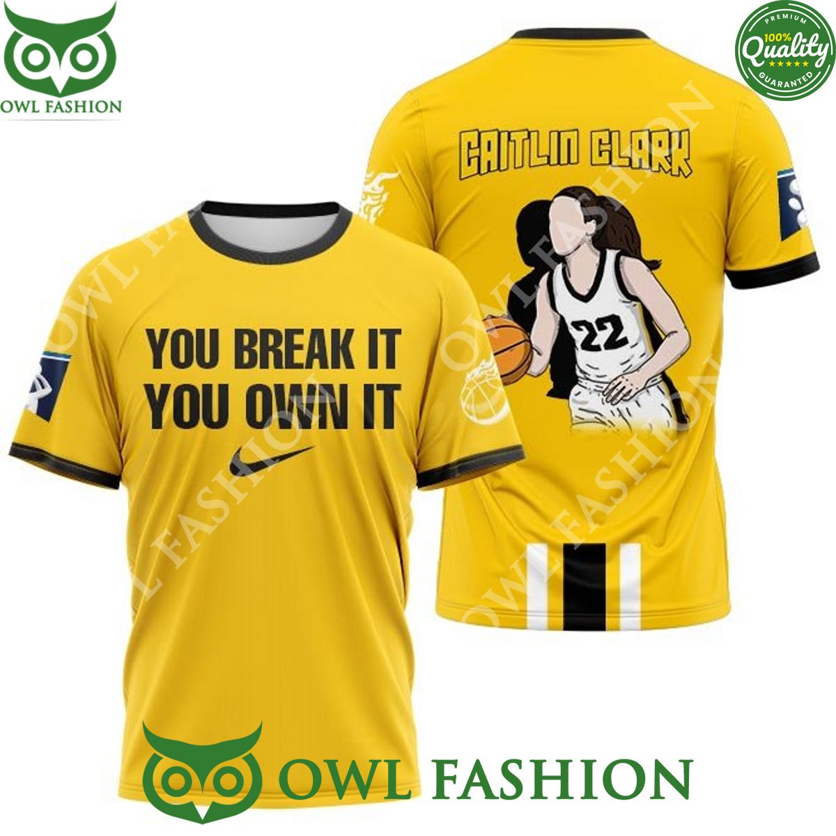 Caitlin Clark you break it own it Iowa Hawkeyes T shirt