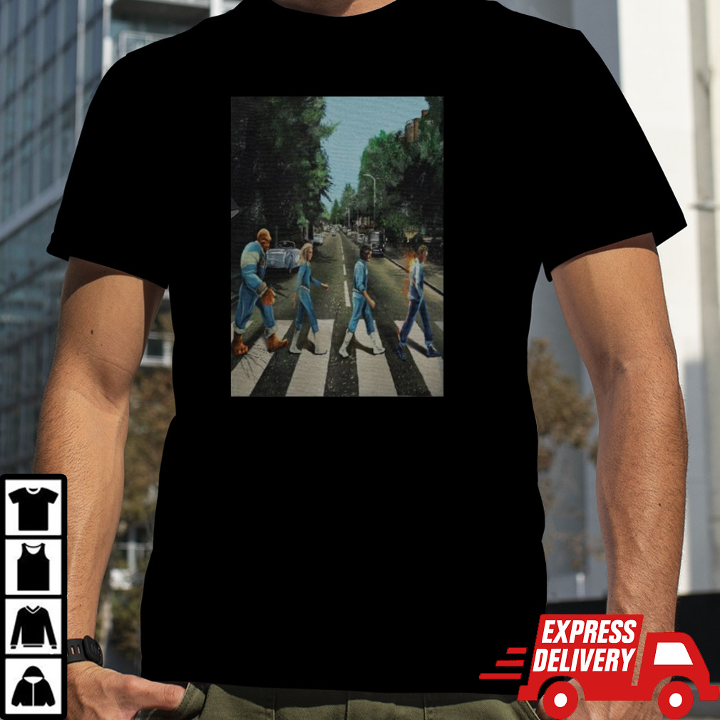 Mcu Fantastic Four Abbey Road Artwork T-shirt