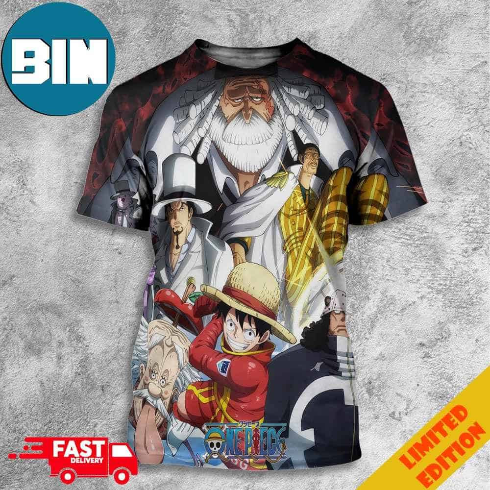 One Piece 1106 Vegapunk Saint Saturn Lucci Kizaru Luffy Kuma Egghead Arc 3D T-Shirt